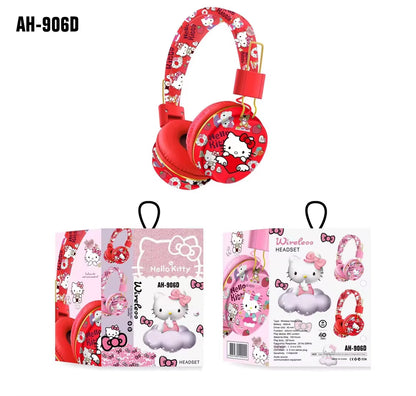 Hello Kitty Cute Bluetooth Headphone Wireless Headsets Anime Cartoon Stereo Headset Earphone with Mic Fashion Hottie Y2K Gifts