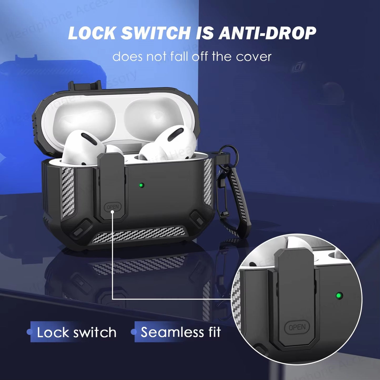 Airpod Pro 2023 Switch Case with Cleaner Kit Luxury Fall Prevention TPU Protective Cover for Airpod Pro 3Rd/2Nd Generation Case