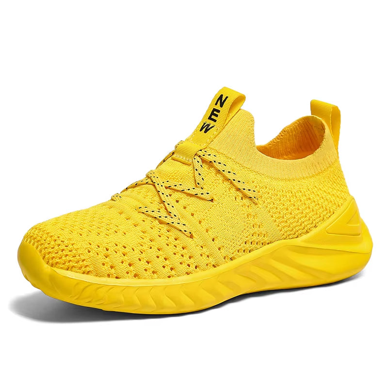 Yellow Kid Running Sneakers Summer Children Sport Shoe Tenis Infantil Boy Footwear Lightweight Breathable Girl Chaussure Enfant