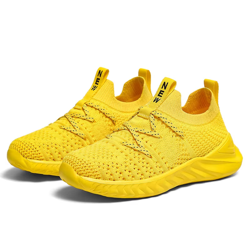 Yellow Kid Running Sneakers Summer Children Sport Shoe Tenis Infantil Boy Footwear Lightweight Breathable Girl Chaussure Enfant