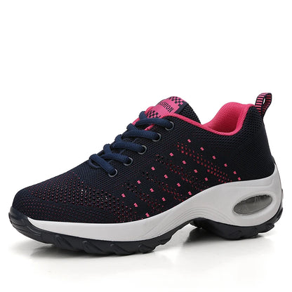 2020 Breathable Shoes Women Sports Air Sole Running Shoes Sneakers Outdoor Walking Jogging Trainers Flying Weaving Leisure Shoes