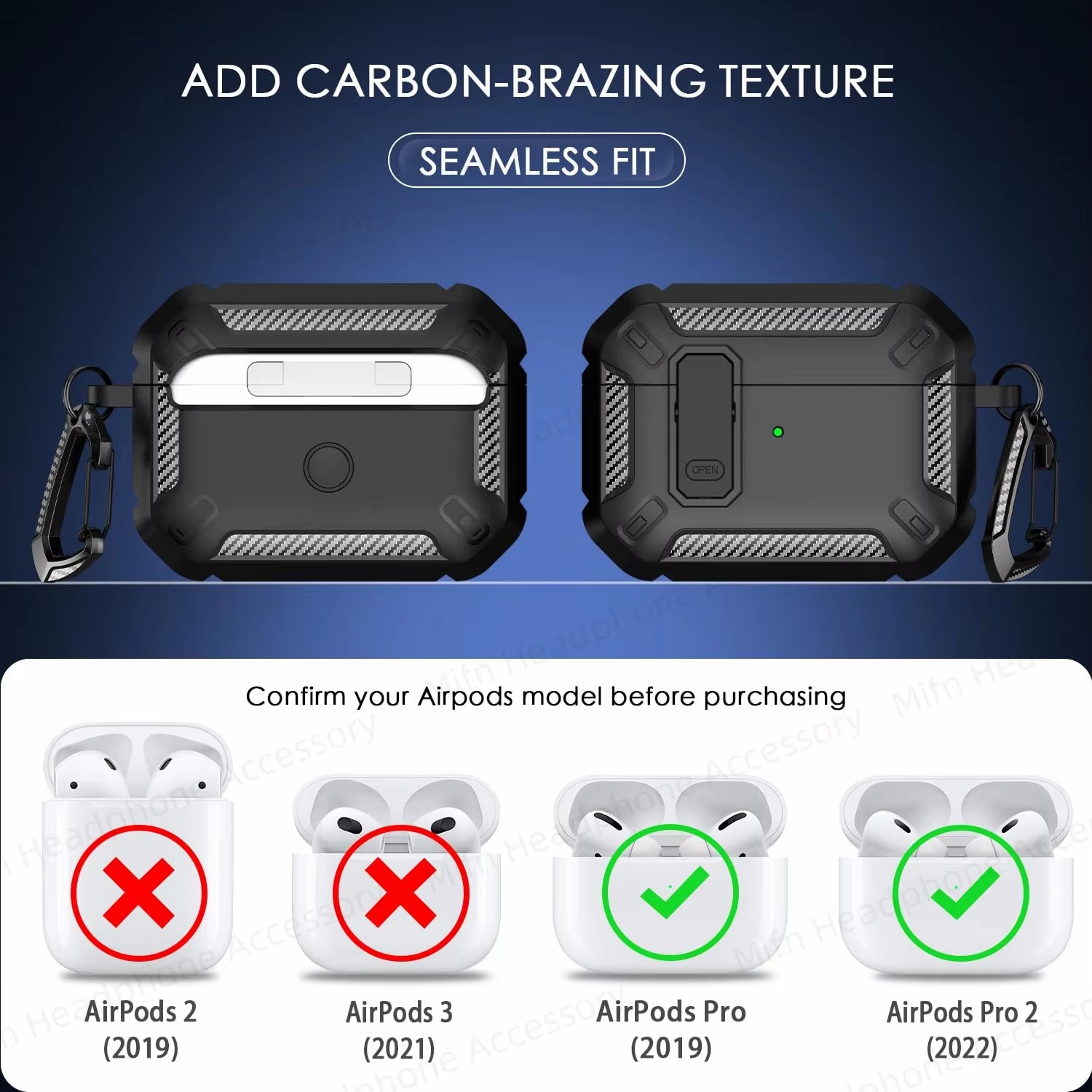 Airpod Pro 2023 Switch Case with Cleaner Kit Luxury Fall Prevention TPU Protective Cover for Airpod Pro 3Rd/2Nd Generation Case